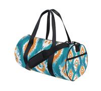 Boho Green Orange Foldable Oversized Travel Duffel Bag Yoga Weekender/Overnight Duffel
