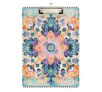 Boho Green Simple Bloom clipboard Anesthesia Waterproof for First Year Teacher Must Haves Size 9 x 12 Silver