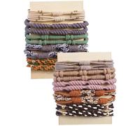Boho Hair Ties 20Pcs 10 Style Elastic No-Damage Hair Holders for Ladies 2.6 Inch Ties for Thick and Thin Braided Ponytail Holders Accessories