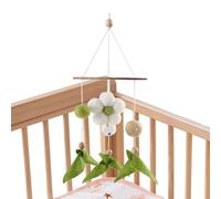 Boho Hand-Stitched Nursery Decoration - Crib Furniture, Felt Flower Music Box for Baby Cot | Rattle with Music Box for Bedroom, Crib, Box and Clothes Hanger