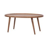 Boho Handmade Mango Wood Oval Coffee Table Vintage Danish Living Room 70cm