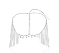 Boho Head Chain Crystal Rhinestone Headpiece Egyptian Tassel Hair Chain Festival Costume Prom Hair Accessories for women, S, Metal, No Gemstone