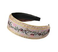 Boho Headbands - Floral Embroidered Head Bands | Wide Headband, Flower Embroidered Women Head Bands, Vintage Ethnic Style Headpiece, Girls Hair Accessories Portable For Most Hairstyles