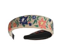 Boho Headbands - Floral Embroidered Head Bands | Wide Headband, Flower Embroidered Women Head Bands, Vintage Ethnic Style Headpiece, Girls Hair Accessories Portable For Most Hairstyles