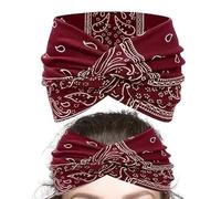 Boho Headbands for Women | Fashion Elastic Headband | Hair Styling Accessories with Soft Floral Print Ideal for Wedding Yoga Outdoor Events Fitness Running and Casual Look