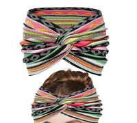 Boho Headbands,Stylish Elastic Hairband - Soft Floral Print Hair Styling Accessories for Wedding Yoga Outdoor Event Girls Fitness Running Casual Wear Enthusiasts