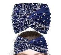 Boho Headbands - Yoga Print Headbands | Soft Floral Print Hair Styling Accessories Ideal for Wedding Yoga Outdoor Events Fitness Running and Casual Look