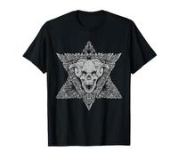 Boho Hexagram Goat Skull Sacred Geometry - Blackcraft T-Shirt