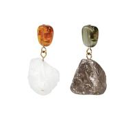 Boho Holiday Natural Gemstone Dangle Drop Earrings for Women White Floral Trendy Dainty Hanging Personalized Prom Party Wedding Jewelry
