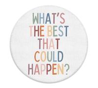 Boho Inspirational Mouse Pad For Desk, What'S The Best That Could Happen Motivational Mousepad For Work Wireless Mouse Computers Laptop Desk Accessories, 7.8 X 7.8 Inch