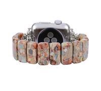 Boho Jasper Stretch Watch Band:Handmade Bohemian Natural Stone Smart Watch Stretch Beaded Band iWatch Strap for Apple Watch 38mm/40mm/41mm/42mm/44mm/45mm Boho Imperial Jasper Natural Energy Stone