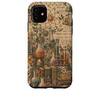 Boho Lab Science Chemistry Floral Biology Books On Beige Case for iPhone 11