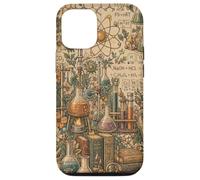 Boho Lab Science Chemistry Floral Biology Books On Beige Case for iPhone 12/12 Pro