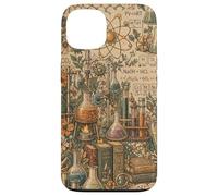 Boho Lab Science Chemistry Floral Biology Books On Beige Case for iPhone 13