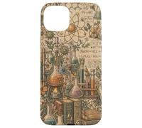 Boho Lab Science Chemistry Floral Biology Books On Beige Case for iPhone 15 Plus