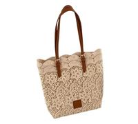 Boho Lace Handbag, Vintage Aesthetic Large Shoulder Bag, 11.02 inches Floral Lace Patterned Shoulder Pack, Elegant Crochet Tote for Beach and Summer Vacation, Spacious Accessory for Work and Dating