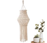 Boho Lamp Shade - Bohemian Woven Light | Artistic Farmhouse Macrame Lamp Shade | Vintage Handwoven Light Shade for Decor Home, Restaurant, Cafe, Hotel, Bedroom