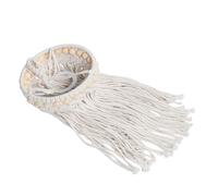 Boho Lampshade Handwoven Cotton Rope Iron Pendant Base Beige | Bamboo Pendant Light, Simple Scandinavian Style, Easy Installation for Commercial Spaces and Home Decor