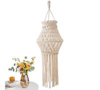 Boho Lampshade,Macrame Bohemian Lamp Shade | Farmhouse Artistic Chandelier, Boho Woven Light for Home, Nursery, Cafe for Bedroom, Living Room, Dorm