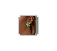 Boho Large Pink Flower Stud Earrings Gold Cute Green Daisy Earrings Simple Purple Floral Big Petal Dainty Statement Exaggerated Delicate Minimalist Trendy Jewelry for Women