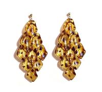 Boho Leopard Print Petal Tassel Dangle Earrings for Women Sterling Silver Post Acrylic Tortoise Amber Long Chandelier Drop Vintage Animal Pattern Earrings Fashion Bold Y2k Leaf Tiered Dangles Jewelry