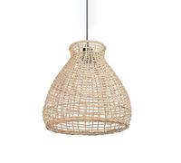 Boho Light,Dining Room Light Fixture Rattan Hand Woven Chandelier Bamboo Basket Creative Chandeliers Wicker Ceiling Mount Lamp for Bedroom Kitchen Island Hallways 1-Pack/B/35Cm