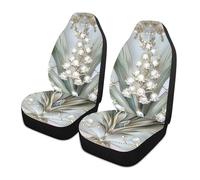 Boho Lily of Valley Floral Decorative car seat Covers Front Set of 2 for Cars Comfortable Cover for car seat fundas para acientos de carro