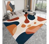 Boho Living Room Area Rug 160 x 230 cm, Minimalist Abstract Geometric Colour Block Machine Washable Bedroom Non-Slip Rug - Morden Design Low-pile Printed Playroom Carpet kids & Pet Friendly Carpet