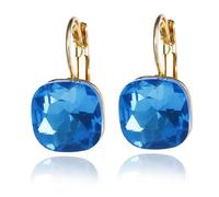 Boho Luxury Crystal Earrngs For Women Blue Earring Cubic Zirconia Earrings Big Jewelry With Natural Stones