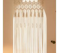 Boho Macrame Curtains 1Pcs for Window Doorway Handmade Boho Woven Wall Hanging Bohemian Decor Curtains for Closet Wedding Backdrop Arch Bedroom Living Room Apartment