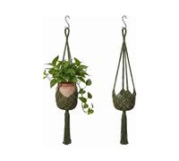Boho Macrame Plant Hanger with Hooks, Rope Hanging Baskets for Plants Outdoor Indoor, Wall Plant Holder for Garden Home