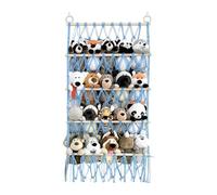 Boho Macrame Toy Storage Hammock - 4 Layer Hanging Organizer for Stuffed Animals, Large Capacity Nursery Wall Decor Net Holder, Bohemian Kids Room Storage Rack for Plushies Books Clothes, (33lbs)