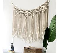 Boho Macrame Wall Hanging Hand Woven Tapestry Macrame Backdrop for Wall Decor of Modern Farmhouse, Bedroom, Nursery, Wedding, Party (40x20 inches)