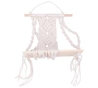 Boho Macrame Wall Hanging Shelf Handmade Woven Tassel Tapestry Rack Wood Floating Storage Hanger for Home Decor