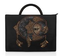 Boho Magic Moon Sun Laptop Sleeve Compatible 15-17 In Notebook Boho Laptop Bag for Women Men Carrying Case Bag Briefcase Laptop Briefcase Bag