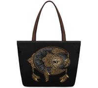 Boho Magic Moon Sun Tote Bag for Ladies Women Girls Boho Magic Moon Sun Large Handbag 19.3 L Big Capacity Zipper Shoulder Bag for School Travel Work