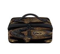 Boho Magic Moon Sun Travel Makeup Bag Portable Boho Waterproof Pouch Open Flat Toiletry Bags Toiletries Cosmetics Traveling Organizer for Women Men