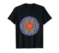 Boho Mandala Autumn Leaves Colorfull Sacred Geometry Design Value Graphic T-Shirt