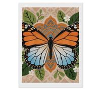 Boho Mandala Butterfly Diamond Art Kits for Adults 12"x16" DIY Diamond Painting Kit for Beginners Gem Art Painting with Round Full Drill Diamonds DIY Paint Paintings for Home Wall Decor Gift