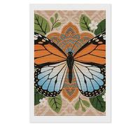 Boho Mandala Butterfly Diamond Art Kits for Adults 8"x12" DIY Diamond Painting Kit for Beginners Gem Art Painting with Round Full Drill Diamonds DIY Paint Paintings for Home Wall Decor Gift