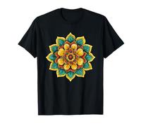 Boho Mandala Floral Lotus Pattern Sacred Geometry T-Shirt