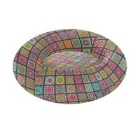 Boho Mandala Patchwork Pattern Pet Dog Beds Anxiety Relief fluffier Calming Bed for Small Size Pets Sleeping