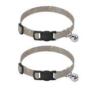 Boho Mandala Pet Collars for Cats, 2 Pack Dog Collar with Bell