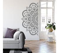Boho Mandala Wall Sticker Large Half Mandala Wall Decal Mandala Stickers Vinyl Wall Decor for Home Studio Decor Decals 112X57cm