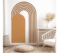 Boho Mid-Century Modern Wall Decals Peel and Stick, Geometric Art Wallpaper Arch Wall Decal,Archs Vinyl Wall Stickers for Bedroom Living Room Classroom Office