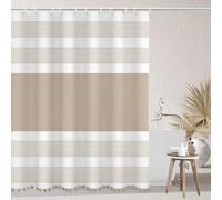 Boho Mid Century Shower Curtain with Tassels, Minimalist Abstract Arch Simple Sun Modem Machine Washable Waterproof Chic Farmhouse Fabric Shower Curtains for Bathroom Decor Bathtub with 12 Hooks 72x72