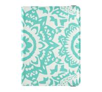 Boho Mint Green Vintage Flowers Leather passport holder for travel men for travel Vaccine Case Protector Cover Travel Passport Wallet With Vaccination Card Slot for men Waterproof, Boho Mint green