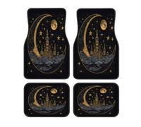 Boho Moon Sun Castle Car Floor Mats Set of 4