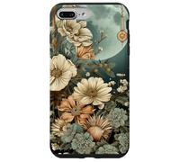 Boho Moon Wildflower Floral on Sage Green Background Case for iPhone 7 Plus/8 Plus