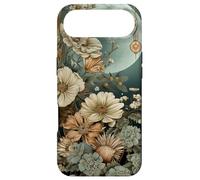 Boho Moon Wildflower Floral on Sage Green Background Case for iPhone Air